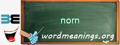 WordMeaning blackboard for norn